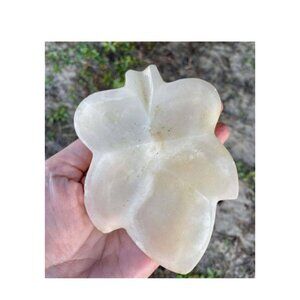 Vintage Natural Stone ONYX Carved Trinket Dish! Unique and hard to FIND!